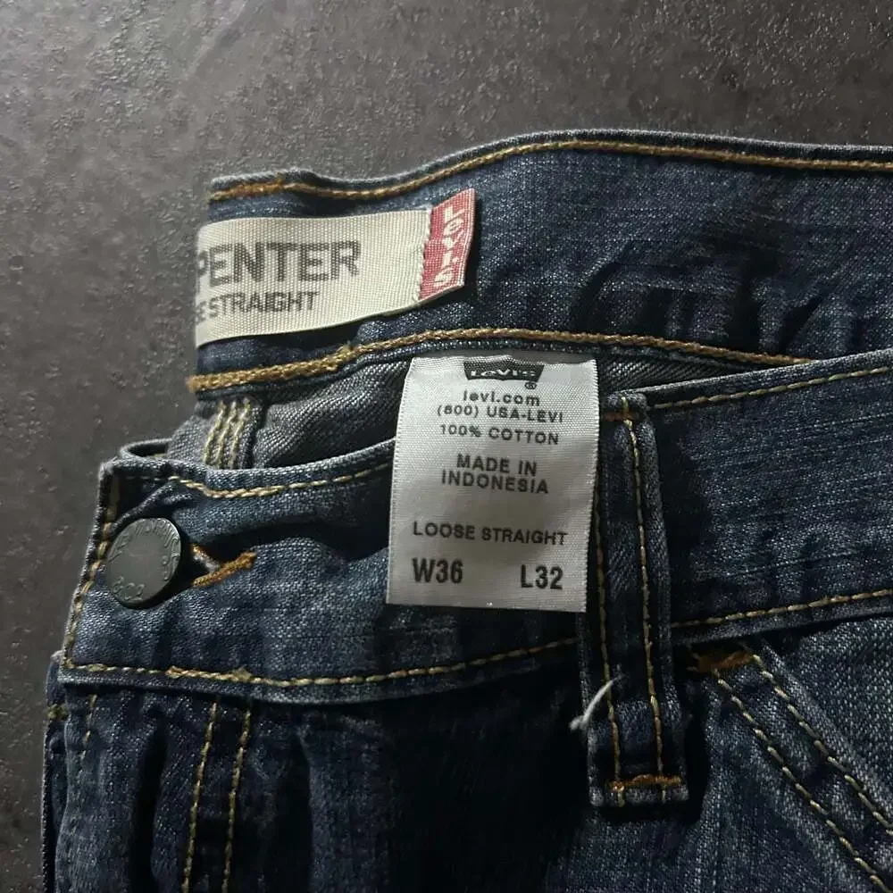 Levi's Carpenter Loose Straight Denim Jeans Men's W36 L32